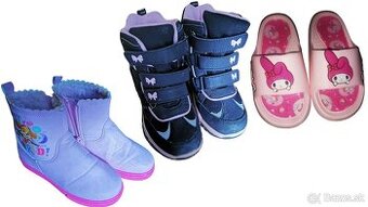 Detské šlapky + Zateplené čižmy + zimné topánky