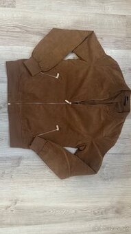 Koženková hnedá bunda