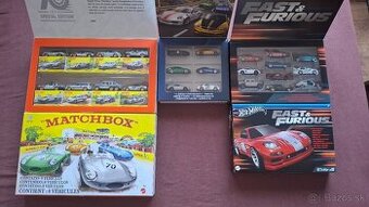 Hot wheels a matchbox autíčka 1:64 sety