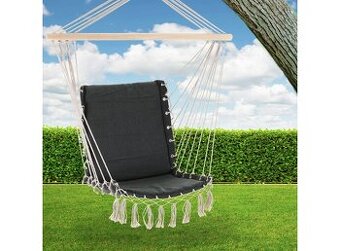 Závasné hojdacie kreslo sivé - nosnosť 150 kg