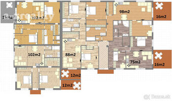 Na predaj 3 izbové byty v bytovom dome vo Dvoroch n/Žitavou