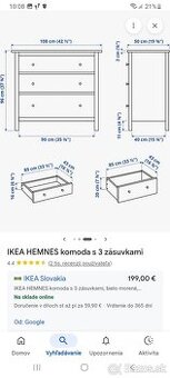 Ikea komoda zlta