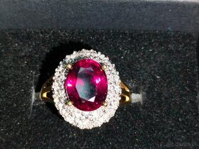 Zlaty damsky prsten Diamanty a ine Punc 0,375 - 1