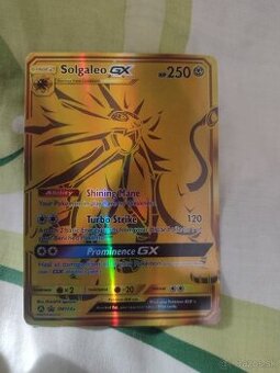 Pokémon karta Solgaleo GX + bonus Gastly