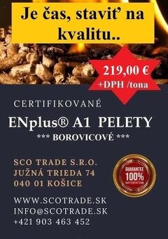 kamiónové dodávky - Certifikované ENplus® A1 pelety