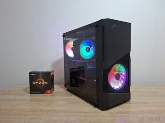 Herný pc Ryzen 5 5500 3,60ghz/NVME/GTX1660SUPER 6GB
