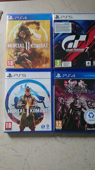 Predám Hry na PS5 a PS4 - MK1, MK11, GT7, FF Disidia NT