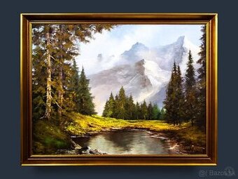 Horská krajina, Beifl , olej na plátne, 880 × 680 mm