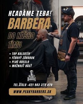 💈 Hľadáme barbera do tímu PeakyBarbers – Dubnica nad Váhom