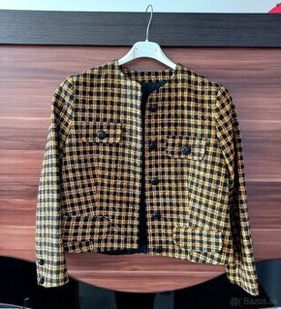 Dámske sako krátke tvídové