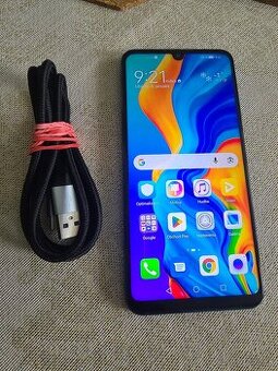 Huawei P30 lite modry v peknom stave použivaný plne funkčný