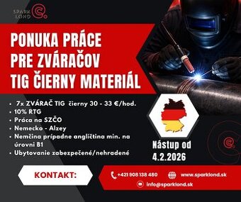 Zvárač TIG 141 čierny materiál Nemecko