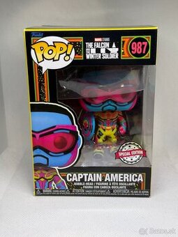 Funko POP #987 Captain America (Neon / Blacklight) - Pop