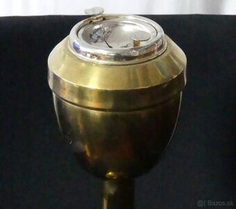 starozitny mosadzny popolnik, vyska 63 cm