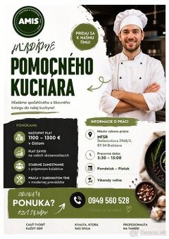 Hľadáme pomocného kuchára.