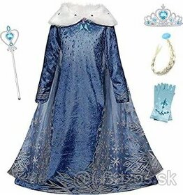 Elsa kostým Ľadové kráľovstvo s kožušinkou - 1
