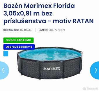 Bazén Marimex Florida 3,05x0,91 m bez filtrácie