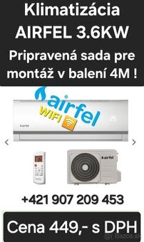 AIRFEL 3.6KW wifi 449 EUR s DPH Skladom