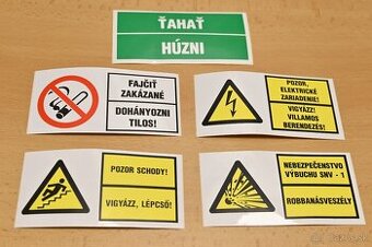 Dvojjazyčné (SK–HU) výstražné a informačné nálepky