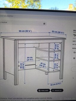 Školský písací stol BRUSALI IKEA