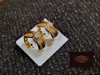 Pozlátené Náušnice Mašličky 2cm - 1