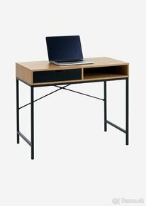 Písací stôl Trappedal 48x95cm dub/čierna