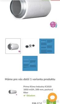 Veľký uhlíkový pachový filter a menší a veľa iného