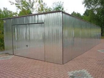 Plechová garáž 5 × 8 m – aj robustná konštrukcia