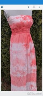 Koralové batikovane maxišaty