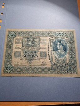 Predám bankovku 1000k 1902 v krásnom stave aUNC