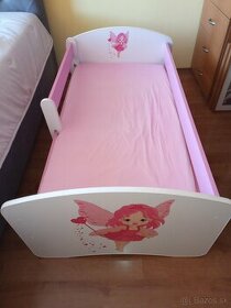 Detská posteľ BABY DREAMS 140/70-vzor Víla+madrac/box/stolik - 1