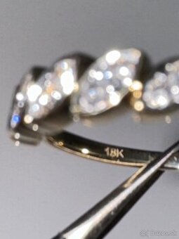 Zlatý prsteň 18kt. s diamantmi 0.2kt