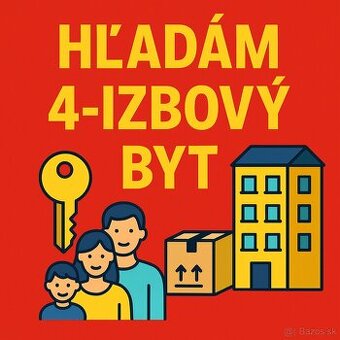 Dopyt 4izb byt / 80m+