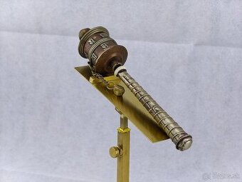 Starožitný strieborný budhistický modlitebný mlynček