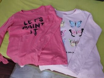 Tričká s dlhým rukávom veľkosť 146/152 - 3 kusy