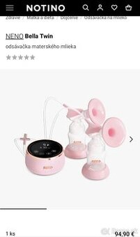 Elektrická odsávačka materského mlieka NENO Bella Twin