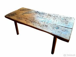 Starý masívny stôl - kuchynský,kancelársky - beech table - 1