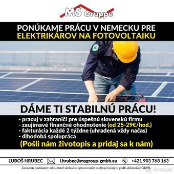 ELEKTRIKÁRI - NEMECKO - FOTOVOLTAIKA - AC/TEPELNÉ ČERPADLÁ