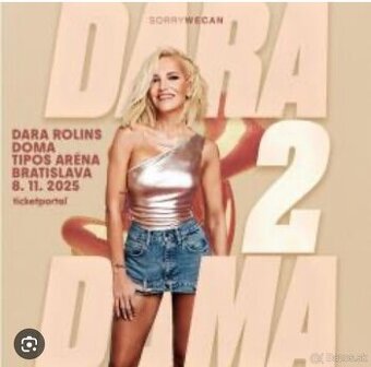 Predám 2listky na Daru - Dara doma sobota 8.11.
