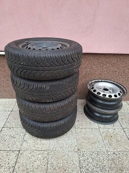 Plechové disky 5x112 r15 + zimne pneumatiky vw group
