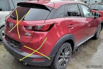 Mazda CX-3 2.0 AWD 2015 predám DVERE, MOTOR PE, PREVODOVKA 4