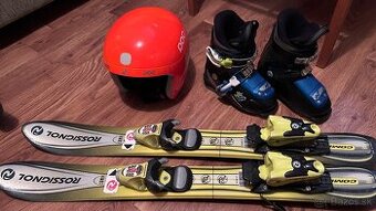 Detské lyže 80cm, lyžiarky 17,5 a prilba XS  od 2-3 rokov