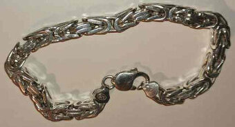 Strieborný náramok - královský vzor