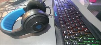 Klávesnica mys slúchadlá herný set