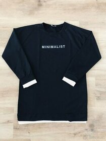 Čierna bunda / tričko MINIMALIST
