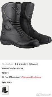 velkost 38 - kozene moto cizmy ALPINESTARS goretex