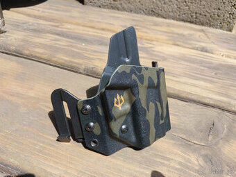 Kydexove Puzdro Glock 43x Rail - Black Trident