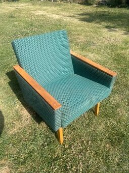 Retro kreslo zelene 2ks