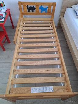 Drevená detská posteľ IKEA Kritter 70x160 + rošt