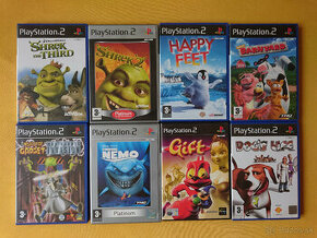 Hra na PS2 - Shrek, Nemo, Happy Feet, Barnyard